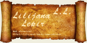 Lilijana Lepir vizit kartica